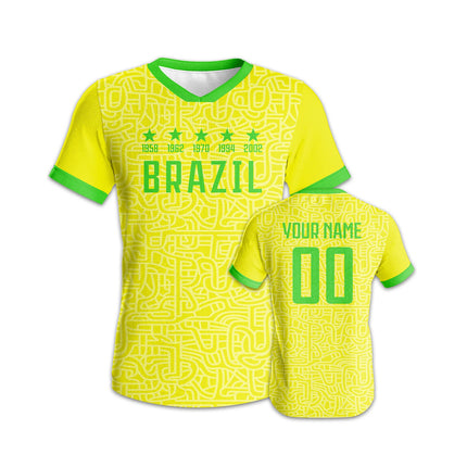 Brazil Custom Football Jersey