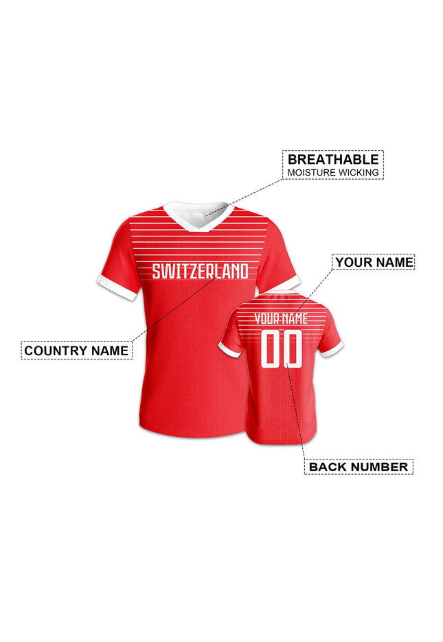 Switzerland Custom Football Jersey